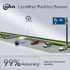 KAVASS LoRaWAN Smart Système de gestion du guidage du stationnement et capteurs de stationnement Solution pour capteur de voiture Boîtier de stationnement facile à installer - Product Image 2