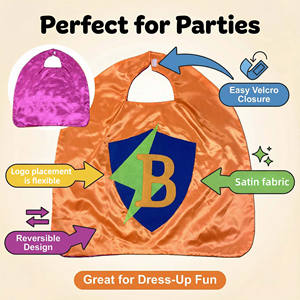 Capa Personalizable para Niños, Estilo Europeo <span class=keywords><strong>Americano</strong></span>, Capa de Superhéroe Infantil, Accesorio de Disfraz Personalizado - Product Image 3