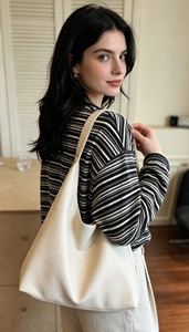 Casual Hobo Bag for Women Soft Shoulder Bags Slouchy Pu Leather Tote Purses for Work Travel Custom Logo Low MOQ Wholesale Price - Product Image 5