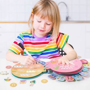 Libro de Actividades 3D Reutilizable para Preescolares, con Letras para Combinar, Práctica de Control del Lápiz y Pegatinas, para Niños y Niñas - Product Image 3
