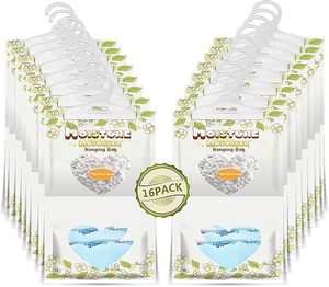 220 g/paquete de bolsas colgantes absorbentes de humedad sin fragancia, deshumidificador doméstico para armario, sótano, almacén, armario, humedad - Product Image 1