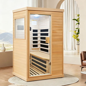 Ambohr US Mini Single Person Indoor Home Use Red Light Therapy Electric Far Infrared Hemlock Sauna Room - Product Image 5