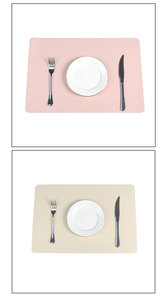 Set de table rectangulaire élégant en cuir PU de designer, style Zen Asiatique, coins arrondis, facile à nettoyer, pour restaurant, hôtel, maison, Laiyue Made - Product Image 6