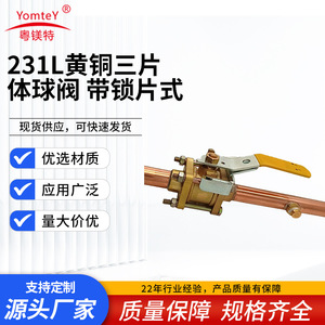 Guangdong Magnesium Special 231L Brass Three Piece Ball Valve 1 In True Union Manual Control Water Use - Product Image 5