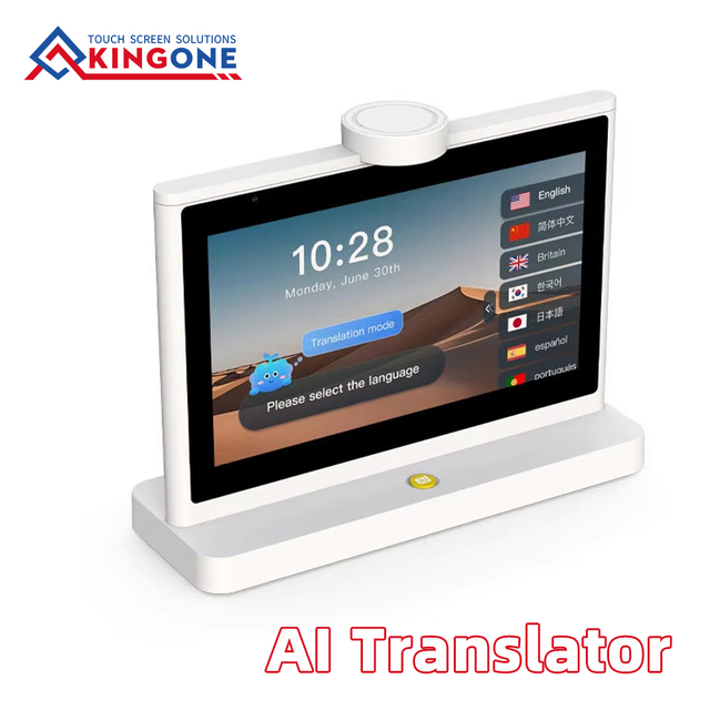 KINGONE Smart AI Language Translator 10.1 Inch Dual Screen IPS Touch Android OS 4G WiFi Face to Face Voice Translation Machine