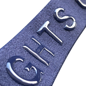 Chất lượng cao chống trượt dây đeo vai đàn hồi màu đen may Silicone Gripper đàn hồi Webbing ban nhạc chống trượt ban nhạc đàn hồi - Product Image 2