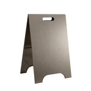 Panneau publicitaire double face en acier inoxydable personnalisé pour extérieur, fabrication directe d'usine, panneau de trottoir double face en métal - Product Image 5