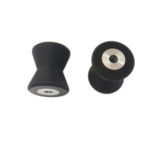 Ruedas recubiertas de goma/PU/silicona personalizadas Shore 70A-95A, ruedas con núcleo de metal negro/rojo/azul - Product Image 3