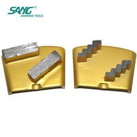 EZ Wing Redi Lock Grinding Zigzag Lightning-shaped Segment Repida Diamond Grinding Shoes untuk Penggiling Lantai Beton Terrazzo