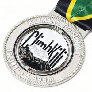 Medalla Deportiva Personalizable de Aleación de <span class=keywords><strong>Zinc</strong></span> Fundido a Presión con Diseño 3D Recortado, Impresión Tipográfica <span class=keywords><strong>y</strong></span> Acabado Lavable - Product Image 1