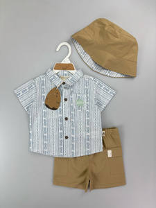 Nouvel Arrivage Tenues d'Été pour Bébé Ensembles 3 Pièces de Haute Qualité avec Chapeau 100 % Coton Biologique Vêtements de Bébé - Product Image 5