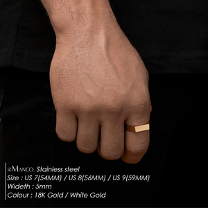 EManco Unisex Size Silver <strong>Ring</strong> Men's Punk Open <strong>Ring</strong> Men Stainless Steel Fashion18k <strong>Rings</strong> Men Jewelry Wholesale - Product Image 4