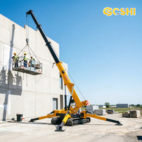 Grue araignée à flèche longue avec hauteur de levage de 10m, 15m, 21m, capacité de 3000Kg, 3T, 5T, 8T, 10T, 12T, 14 tonnes, homologuée CE