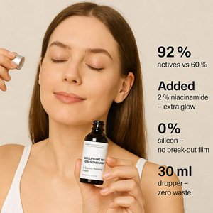 Serum Private Labe 92% Pal Isoleucina 1% que aumenta la voluminidad natural, apoya la elasticidad del colágeno y brillo con niacinamida - Product Image 5