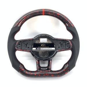 Ccexcellent คาร์บอนไฟเบอร์แบบปรับแต่งได้, พวงมาลัยสีแดงสำหรับ2015-2021 Volkswagen /vw MK7กอล์ฟ gti/r/<span class=keywords><strong>jetta</strong></span> <span class=keywords><strong>GLI</strong></span> - Product Image 1