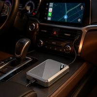Adaptateur CarPlay AI sans fil Android 12 Box avec emballage personnalisé OEM, WiFi 6, BT5.4, mise à jour OTA, lecteur vidéo pour moniteurs de voiture