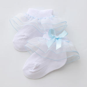 جوارب دانتيل أميرات قطنية بتمشيط ناعم للأطفال حديثي الولادة شورت كشكش جيد التهوية للفتيات في الصيف والربيع - Product Image 6