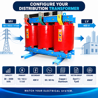 Transformateur de distribution de type sec 30-2500 kVA 10 kV 11 kV 400 V triphasé élévateur-abaisseur pour station de service économe en énergie