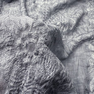 Tela de ramio teñida sucia de alta calidad, vestido bordado verde fino de verano, Túnica, ropa de estilo chino, tela de lino - Product Image 3