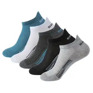 5Pairs Men's Socks Summer Thin Mesh Breathable Cotton Sports Socks Sweat Absorbent Deodorant Short Men's Socks