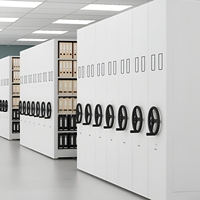 Archivador Móvil Compacto, Unidad de Almacenamiento de Archivos que Ahorra Espacio, para Oficina o Escuela, Venta al por Mayor, Color Blanco