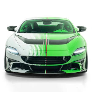 Kit Carrozzeria Masy Style in Fibra di Carbonio Aggiornato per Ferrari Roma Nuovo con Labbro Anteriore Minigonne Laterali Diffusore Spoiler Cofano Paraurti - Product Image 1