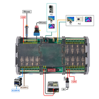 Modul Relay Elektromagnetik Huaqingjun 8-Channel Input Output RS485 LAN Modbus RTU TCP RJ45 SPDT QJ-N8O1Z-8DI-T4 Tertutup