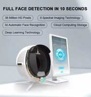 Analyseur de diagnostic cutané 3D IA populaire, testeur facial, scanner, miroir magique, appareil d'analyse cutanée, analyseur de peau