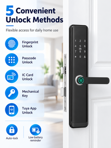 Original Manufacture Tuya Wifi Smart <strong>Door</strong> Lock Biometric Electronic Digital Fingerprint Smart <strong>Door</strong> Lock for Wooden <strong>Door</strong> - Product Image 1