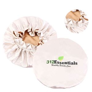Factory Custom Logo Wholesale High Quality Adjustable Satin Polyester Hair <b>Bonnet</b> Edge Wraps for Travel & Beach Use All Seasons - Product Image 2