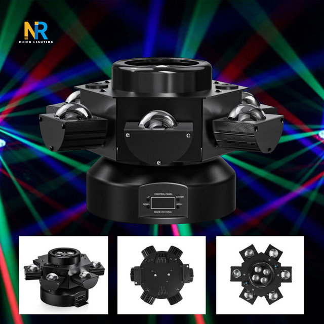 150W Bee Eye Disco Lights RGBW Adjustable Speed Strobe 6 Arm Moving Head Stage Light