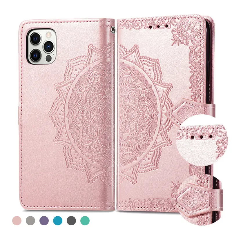 2022 New Design 6 7 8 X XR XS 11 12 13 se Fashion Case For i Phone Case Flip ZLeather Embossed Wallet Cover Iphone Case Luxury