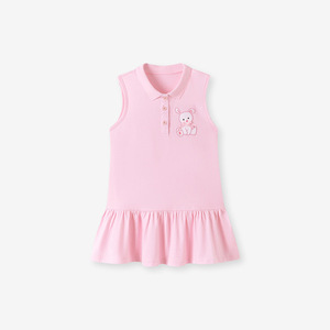 Abito estivo senza maniche in cotone per ragazze <span class=keywords><strong>Nora</strong></span>, abito dolce e carino per bambini, stile europeo americano - Product Image 6