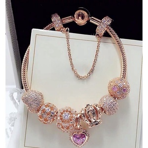 Pulsera de Plata de Ley S925 con Circonitas y Oro Rosa, Regalo de Cumpleaños para Mujer, Venta al por Mayor de Fábrica, Joyería para Fiestas y <span class=keywords><strong>Navidad</strong></span> - Product Image 5