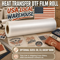 Film PET brillant chaud et froid 60cm*100m, Film DTF PET 80cm, Film DTF 30cm 33cm 60cm, Papier DTF 36cm pour impression numérique