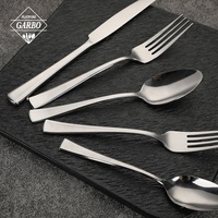 Meilleures ventes américaines : Ensemble de couverts argentés en acier inoxydable 430 (couteau de table, fourchette, cuillère), 20 pièces, pour la vente en gros