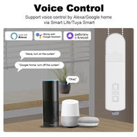 Motor Inteligente WiFi para Persianas Enrollables, Batería Recargable con Panel Solar, Compatible con Tuya Smart Life, Google Home y Alice