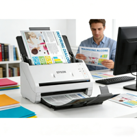 Scanner à alimentation par feuilles Epson DS-530II A4, numérisation recto verso en une seule passe, USB 3.0 pour la numérisation de contrats et de factures