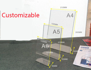 Présentoir <span class=keywords><strong>de</strong></span> table <span class=keywords><strong>transparent</strong></span> en acrylique pour cartes, panneaux et étiquettes <span class=keywords><strong>de</strong></span> <span class=keywords><strong>prix</strong></span> - Product Image 2
