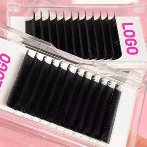 Vassoi per Extension Ciglia in Cashmere Nero Opaco con Logo Personalizzato 0.02 0.03 Curvatura <span class=keywords><strong>C</strong></span> D M, Ciglia in Velluto - Vendita all'Ingrosso - Product Image 2