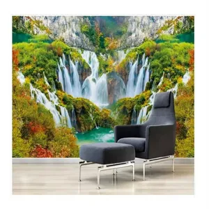 خلفية جدارية ثلاثية الأبعاد 3d للمناظر الطبيعية والمياه خلفية جدارية للأريكة خلفيات جدارية ديكور منزلي 3d خلفية جدارية