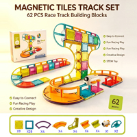 Jeu de tuiles magnétiques 42 pièces, mini blocs, jouet éducatif STEM pour tout-petits, kit d'apprentissage portable, vente chaude
