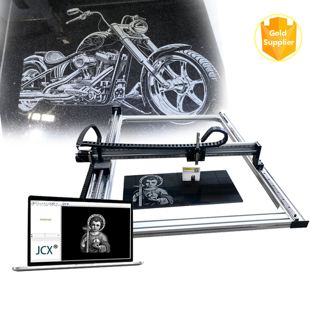 The Impact Engraving Machine for Outdoor Tombstone Portraits with a Depth of 0.5mm Stone Etching Machine