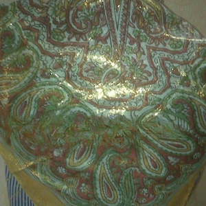 Foulards Lurex Imprimés Numériques Long Style Européen Coton Polyester Carré Châle Adulte pour Décorations de Printemps/Eté à Carreaux - Product Image 1