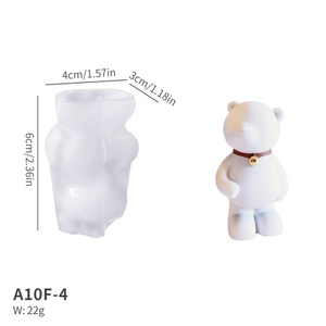 Molde de silicona 3D DIY de la familia de osos para velas de resina, molde para velas aromáticas para decoración del hogar, venta al por mayor - Product Image 4