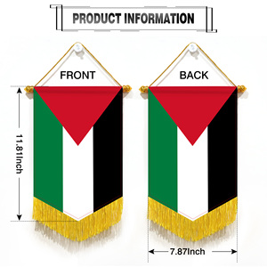Wholesale Mini Pennant Car Flags 20x30cm Palestine Wall Decor <b>Small</b> Ornaments Hanging Digital Printing Satin Material - Product Image 3