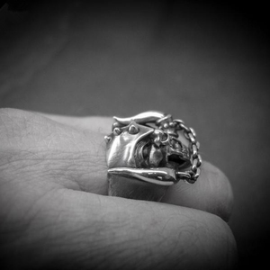 Bague de mariage punk gothique personnalisable en alliage à la mode pour fiançailles, anniversaire de Noël, cadeau de bijoux pour hommes - Product Image 5