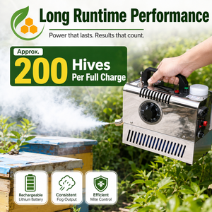 Máquina de Humo Evaporadora de <span class=keywords><strong>Ácido</strong></span> <span class=keywords><strong>Oxálico</strong></span> a Batería de Litio, Eliminador Eficiente de Ácaros Varroa para Colmenas, Suministros de Apicultura - Product Image 3