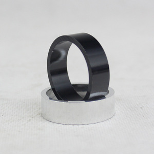 Bicycle Front Fork <b>Spacers</b> Aluminum Alloy 28.6mm Black And Silver Lightweight For Mountain Bikes - Product Image 2