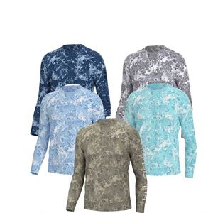 Vêtements de pêche à séchage rapide haute performance UPF50 Hoodie <span class=keywords><strong>Protection</strong></span> <span class=keywords><strong>UV</strong></span> Vêtements à manches longues Jersey Ensemble homme bébé Chemises Vêtements de pêche - Product Image 1